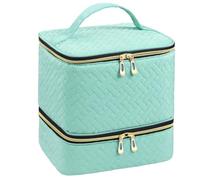 Organizador de bolsas de uñas, estuche de gran capacidad multifuncional | Viaje para laca, botellas, maquillaje, joyas, taladros, almohadillas de algodón, multifuncional, accesorios diarios de viaje