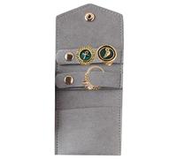 Organizador de bolsas enrollables para joyas, organizador de collares pequeño, bolsa de joyería de viaje, bolsa de joyería plegable para anillos, collares, aretes, bolsa de almacenamiento de collares