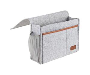 Organizador de bolsillo para mesita de noche, almacenamiento con varios bolsillos, bolsillo para reposabrazos de sofá, solución de almacenamiento práctica para mandos a distancia, libros, tabletas
