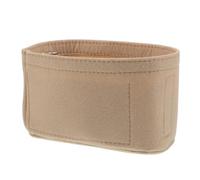 Organizador de Bolso de Fieltro Beige con Cremallera Portátil | Diseñado para Brochas de Maquillaje y Neceseres con Cremallera, Adecuado para Viajes y Uso Diario, Reduce el Desorden