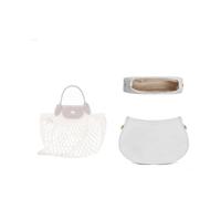 Organizador de Bolso para Longchamp Filet, Forro de Bolsa de Malla(Insert Mini White)