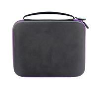 Organizador de botellas de aceites esenciales, caja de almacenamiento de aceites esenciales para 5 ml, 10 ml, 15 ml, soporte para aceites esenciales, estuche de viaje, Purple, 30 bottle, a la moda