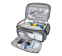 Organizador de botellas de píldoras 29x19,5x17,5 cm - clínica para enfermeras | de trabajo impermeable portátil para botellas de píldoras, viaje, hogar, médico, organizador