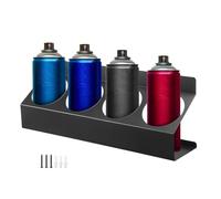 Organizador de botellas de spray - Diseño de metal de 3 ranuras, para botellas de carga pesada, estante de pared de fácil acceso, estructura de rack minimalista y elegante | ideal para el lugar