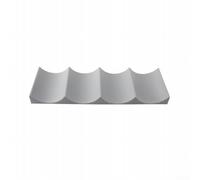 Organizador de botellas de vino de cocina para refrigerador con diseño de ranura ondulada horizontal con capacidad para 10 botellas, soporte antideslizante estable (gris)