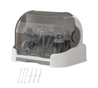 Organizador de botellas para niños, reutilizable, a prueba de polvo, para | Organizador de botellas con bandeja de drenaje extraíble para encimera, viajes, hogar, cocina, guardería, baño, oficina