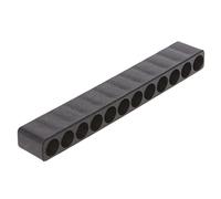 Organizador de brocas de 12 agujeros, soporte de brocas para cabeza de almacenamiento, caja de bloque para vástago de 6,35 mm, cinta métrica, medida métrica, potencia reversible, agarre de acero