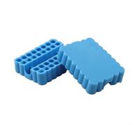 Organizador de brocas de 32 agujeros para puntas de destornillador, soporte de almacenamiento de plástico para brocas de vástago de 6,35 mm, compacto y ligero