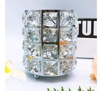 Organizador de brochas de maquillaje de cristal, decoración retro de lujo para tu tocador u oficina, soporte multifuncional con superficie de