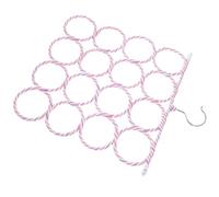 Organizador de Bufandas Plegable de 16 Anillas, Hierro y Papel | Percha para Corbatas y Chales, Orden para Armario y Lavandería, Multiaccesorio Color Aleatorio