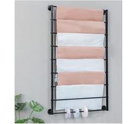 Organizador de bufandas, soporte para cintas, organizador de pared, expositor para corbatas y bufandas, organizador de toallas, cinturones y cintas, barra para colgar, para ropa de casa (negro)