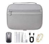 Organizador de cable de viaje - Organizador de cable de carga - Funda de viaje para organizador de electrónica, bolsa de almacenamiento de cable portátil para teléfono, cable, cable, cable, Gris, Se