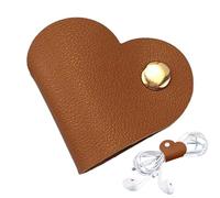 Organizador de cable en forma de corazón, organizador de cables | Gerente de embalaje portátil de cuero PU | Organizador de cables Wrap Manager para almacenamiento de auriculares, cade