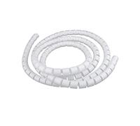 Organizador de Cable Tubo Flexible en Espiral Evuelto para Agrupar Cable Diámetro 10 mm / 15 mm / 20 mm / 25 mm - 10 mm, Blanco