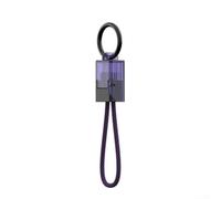 Organizador de cables abatible con cable de carga rápida de 240 W, portátil para cable de datos trenzado, funda de almacenamiento para viajes, compatible con Huawei para Xiaomi para Oppo (morado)