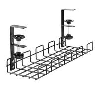 Organizador de Cables bajo el Escritorio,Almacenamiento De Oficina Metálico Sin Taladro - Soporte para Regleta y Cables de Escritorio,para Hogar Estudio Escuela Enchufe USB Hub y Base