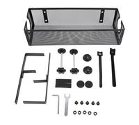 Organizador de Cables Bajo Escritorio, Bandeja de Acero al Carbono, Diseño Trapezoidal Negro - Orificio Lateral Redondo, Protección Antirrayas, Ideal para Oficina y Estudio (Negro)