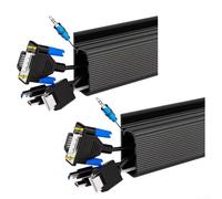 Organizador de cables completo para escritorios, solución fiable debajo del escritorio para mejorar la apariencia del espacio de trabajo y el orden (negro)