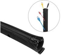 Organizador de cables con cremallera (negro) - CROMAD