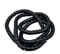 Organizador de cables con funda en espiral Flexible de 35mm for mangueras hidráulicas cargador EV 2 metros(Black,1 Meter)