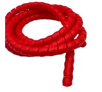 Organizador de cables con funda en espiral Flexible de 35mm for mangueras hidráulicas cargador EV 2 metros(Red,1 Meter)