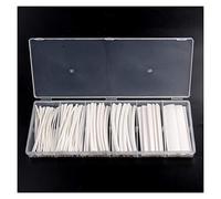 Organizador de Cables,Cubierta de Gestión de Cable 150 Unids Tubería Encogimiento Calor 100 Mm Transparente Envoltura Eléctrica Alambre Kit Tubo Encogido con Caja(100Pcs White)