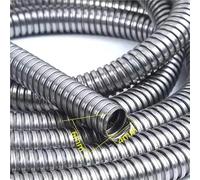 Organizador de Cables,Cubierta de Gestión de Cable Conducto for Cables de Acero Inoxidable 304 1 m (4-13,0 mm), Corrugado, for Manguera roscada, a Prueba Ratas, for ferretería doméstica(4mm)