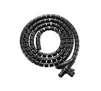 organizador de cables en espiral equip 650868 con clip 2.5 metros color negro