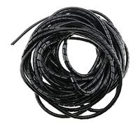 Organizador de Cables en Espiral, Ideal for Cables de TV y Ordenador en casa o en la Oficina (Negro, 3 mm x 35 m).(Black,5mmx20m)