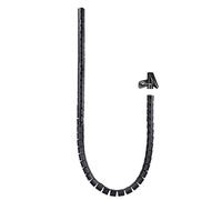 Organizador de Cables Flexible 25 mm, 2 m de Longitud, Color Negro, Ideal para Mantener ordenados y protegidos los Cables en el hogar o la Oficina.