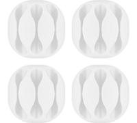 Organizador de cables Goobay 70373 autoadhesivo blanco pack 4 piezas