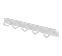 Organizador de cables Lanberg AK-1701-S 1U 19" 5 soportes Steel Gris RAL7035