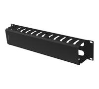 Organizador de cables Lanberg AK-1705-B 2U 19" acero negro RAL9004 incluye tornillos M6