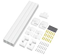 Organizador de cables LogiLink Juego de conductos 67 piezas montaje en pared blanco