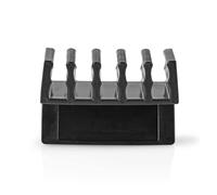 Organizador de cables Nedis CMGC21052BK juego de 2 clips 5 ranuras negro