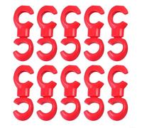 Organizador de cables para bicicletas, clips en forma de S/C para mantener los cables de tu bicicleta ordenados y seguros, nailon ligero (rojo)