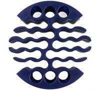 Organizador de cables para cables Cat5 Cat6 con diseño de sujeción segura y entrada media abierta para una rápida colocación y reconfiguración de cables (5 azul)