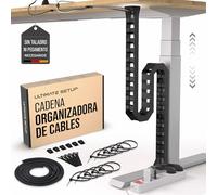 Organizador de Cables para Escritorio, Cadena portacables Flexible (Negro)