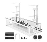 Organizador de cables para escritorio, gestor de cables multifuncional, accesorios de mesa reutilizables para ordenar el escritorio en el salón, dormitorio y oficina