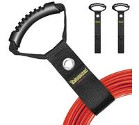 Organizador de Cables y Mangueras (2 Unidades) con Asa, Correa de Gancho y Bucle de 43 cm, Colgador para Garaje y Taller, Soporte para Mangueras de Piscina, Jardín, Cables y Cuerdas (M)