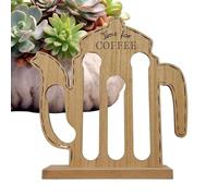 Organizador de café - Puerta de madera, diseño elegante y, estructura duradera, unidad de banco compacta | Almacenamiento de café para uso en la cocina para l'ho