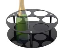 Organizador de café - soporte de botellas | Almacenamiento de botellas | 7 botells Coffee Syrup Rack Countercipe | Bandeja de exhibición de organización estable de almacenamiento de estante de dispen