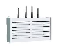 Organizador de caja de almacenamiento para enrutador inalámbrico, estante WiFi montado en la pared para cables, enrutadores y cajas de TV, solución limpia y funcional para el hogar u oficina