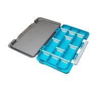 Organizador de caja de hardware, caja de hardware pequeña | Caja de hardware transparente de doble cara para aparejos de pesca | Portátil multifuncional para mochila, envíos, pesca de agua salada