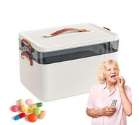 Organizador de caja de medicina, multinivel, 23 x 21 x 34 pulgadas. Adorable Clear Family Safety Accessories, Tools Contenedor para camping, Home Use