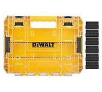 Organizador de cajas DeWALT / Juego de estuches resistentes grandes (vacíos) + divisores (x6) DT70839