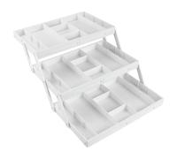 Organizador de cajones - Bandeja de almacenamiento de cubiertos de cocina plegable ABS, 2/3 capa | Organizador plegable multifuncional para cosméticos, joyería, herramientas, escritorio doméstico