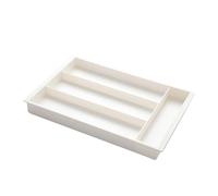 Organizador de cajones de cubiertos de plástico expandible de 4 compartimentos, bandeja de cubiertos de gran capacidad, cucharas, tenedores, contenedor de almacenamiento, divisor de almacenamiento