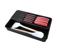 Organizador de cajones de cuchillos - Bloque de cuchillos en el cajón, estante extendido con separador extraíble para palillos, cuchillos de cocina, cuchillos