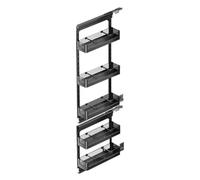 Organizador de cajones de despensa de cocina con tiras separadoras, cesta estrecha extraíble para almacenamiento de armarios altos (114 x 330 x 3 niveles)